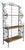 Vintage French Scrolled Iron & Brass Bakers Rack Etagere Wall Shelf Bookcase 86" For Sale