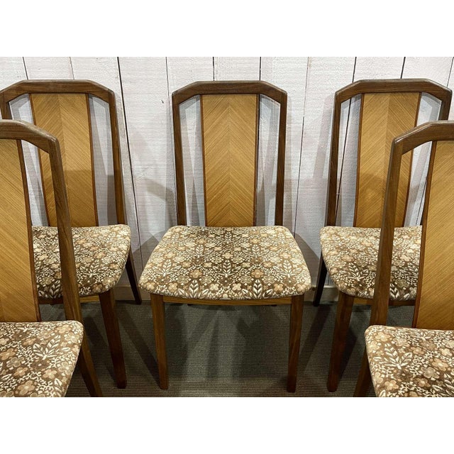 Textile Vintage Teak Chairs from G-Plan, 1970s, Set of 6 For Sale - Image 7 of 13