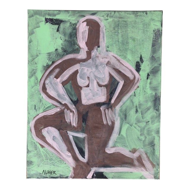 Contemporary Original Figurative Painting on Stretched Canvas by CL Auker For Sale