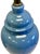1980s Vintage Mid-Century Modern Glossy Blue Ginger Jar Ceramic Table Lamps - 2 Piece For Sale - Image 5 of 7