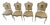 4s Antique French 19 Th C Louis XVI Chairs in MacKenzie Childs Style For Sale