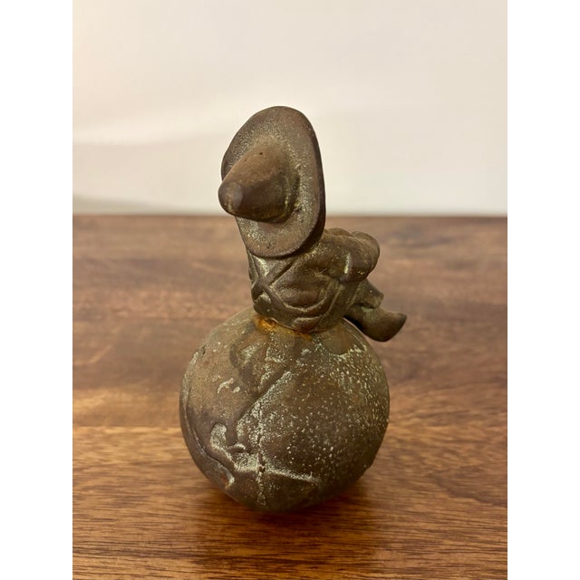 American Early 1900s Bronze of Boy Seated on Globe For Sale - Image 3 of 6