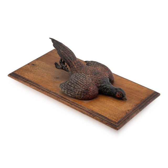 Antique 20th Century Cold Painted Bronze Wall Hanging Document Holder For Sale - Image 4 of 10