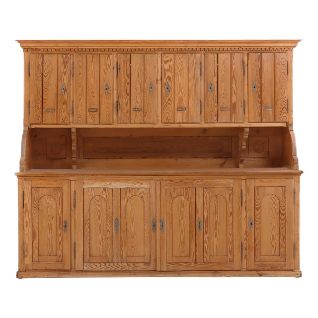 A Large Belgian Pitch Pine Cabinet, C. 1890. For Sale