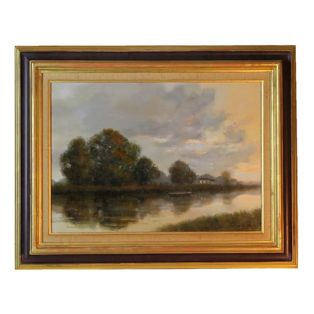 Roger Delapierre, Allan River Landscape, 1991, Oil on Canvas, Framed For Sale