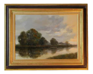 Roger Delapierre, Allan River Landscape, 1991, Oil on Canvas, Framed