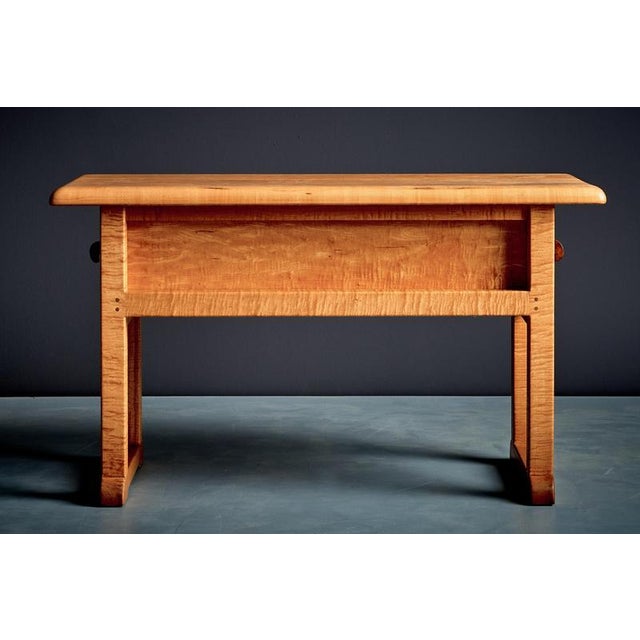 Studio Coffee Table in Curly Maple with Double Access, 1950s For Sale - Image 4 of 17