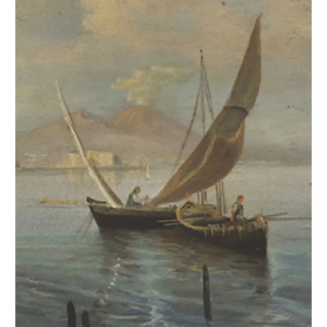 Naples, Posillipo School, Italian Landscape, Oil on Canvas, Framed For Sale - Image 4 of 5