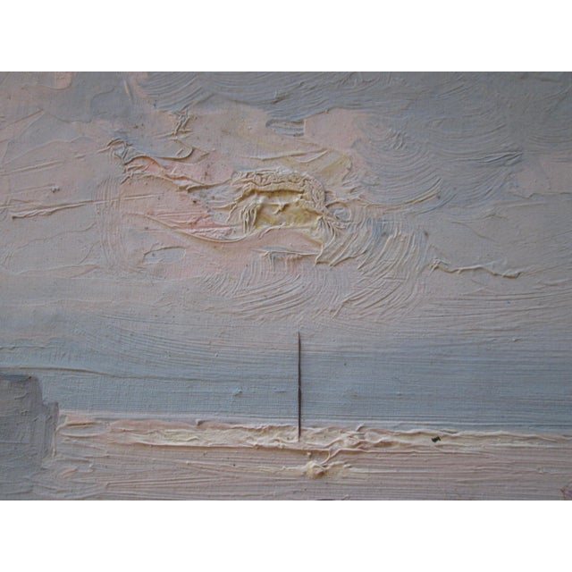 Contemporary Seascape Painting in Vintage Pastels Oil or Acrylic, Signed Corso For Sale - Image 3 of 6
