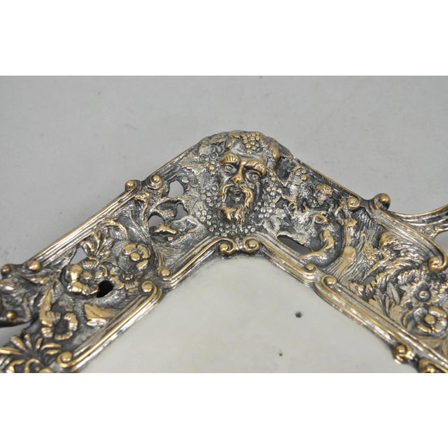 Late 19th Century French Renaissance Bacchanal Scene Silver Plated Bacchus Figural Platter Tray For Sale In Philadelphia - Image 6 of 18