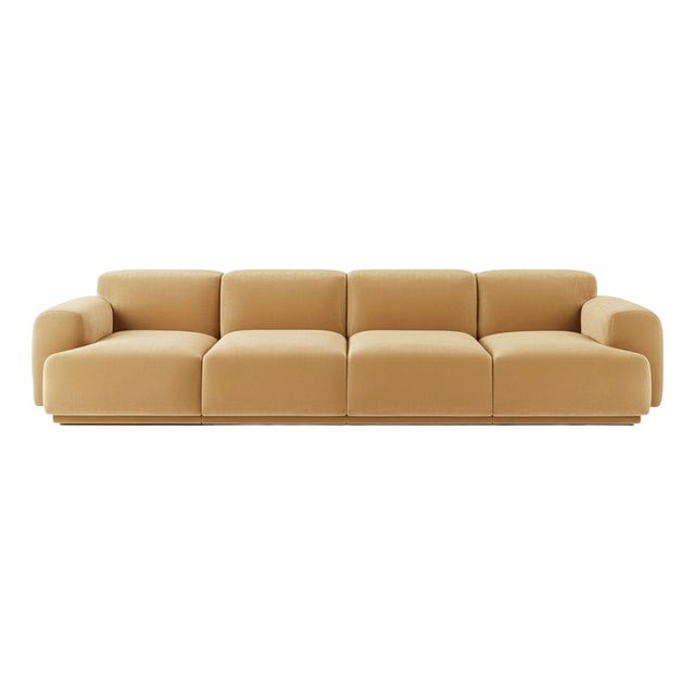 Abundancia Sofa in Cream Velvet by Moanne For Sale