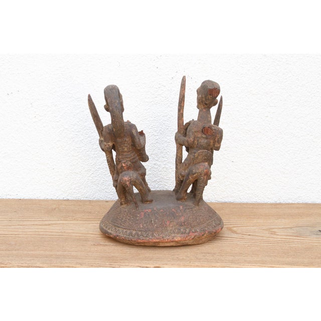 1950s Antique Benin Equestrian Warriors For Sale - Image 5 of 12
