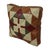 Vintage Patchwork Cushion with Diamond Pattern in Faux Leather, 1960s For Sale - Image 9 of 15