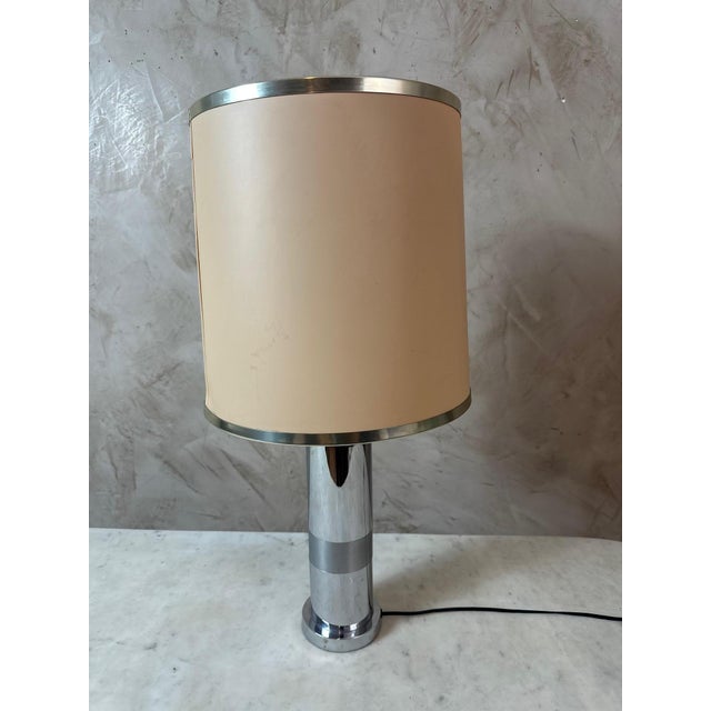 Chrome Metal Table Lamp, 1970 For Sale - Image 11 of 11