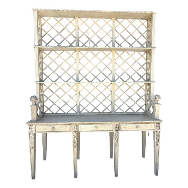 Mid Century Louis XVI Style Hutch For Sale