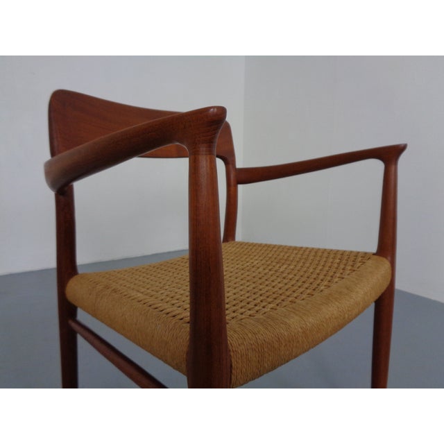 Model 56 Armchair in Teak & Papercord by Niels Otto Møller for J.L. Møllers, Denmark, 1950s For Sale - Image 16 of 18