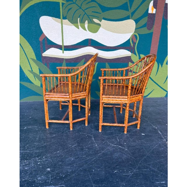 Wood Brighton Pavilion Bamboo Chair Pair For Sale - Image 7 of 12