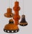 Orange Glazed Ceramic Pendant Lights, Germany, 1970s, Set of 4 For Sale - Image 3 of 13