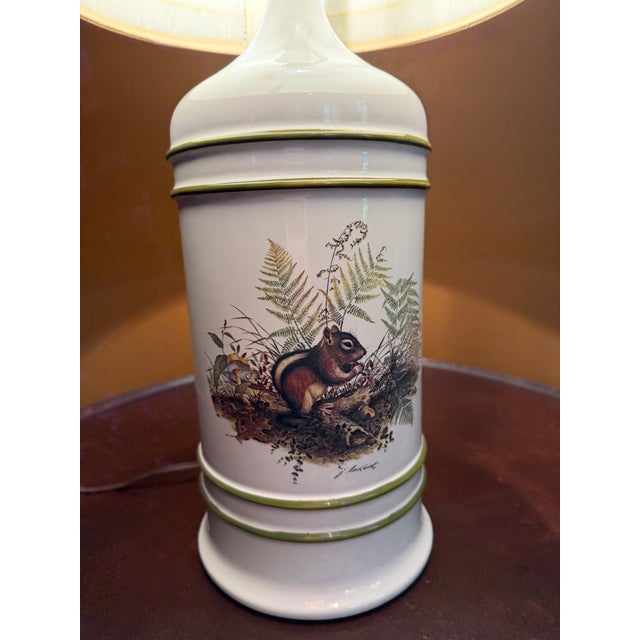 1980s Vintage J. Lockhart Signed Chipmunk Jim Beam "One of a Kind Contest 1989" Lamp For Sale - Image 5 of 12