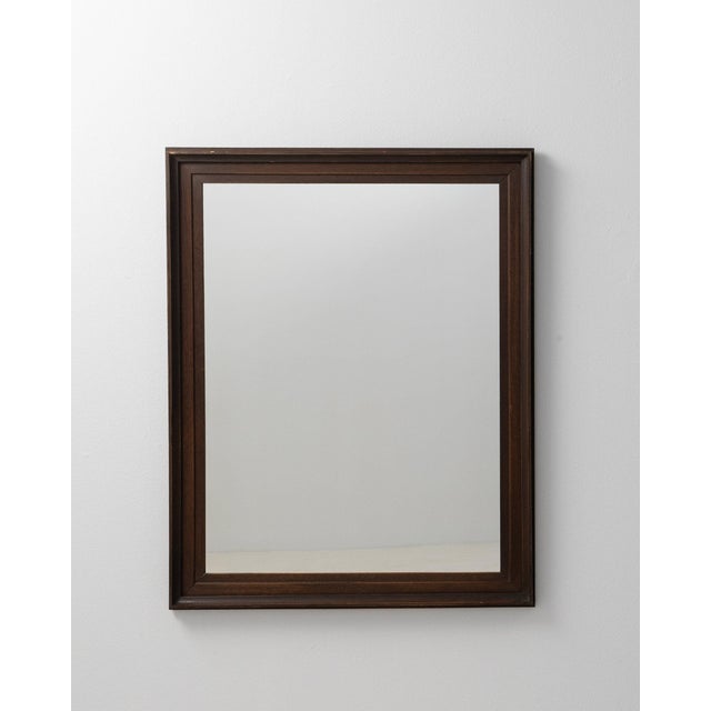 19th Century France Brown Wood Mirror For Sale - Image 4 of 9