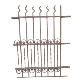Antique Victorian Iron Gate Window Garden Fence Architectural Salvage Door #316 For Sale