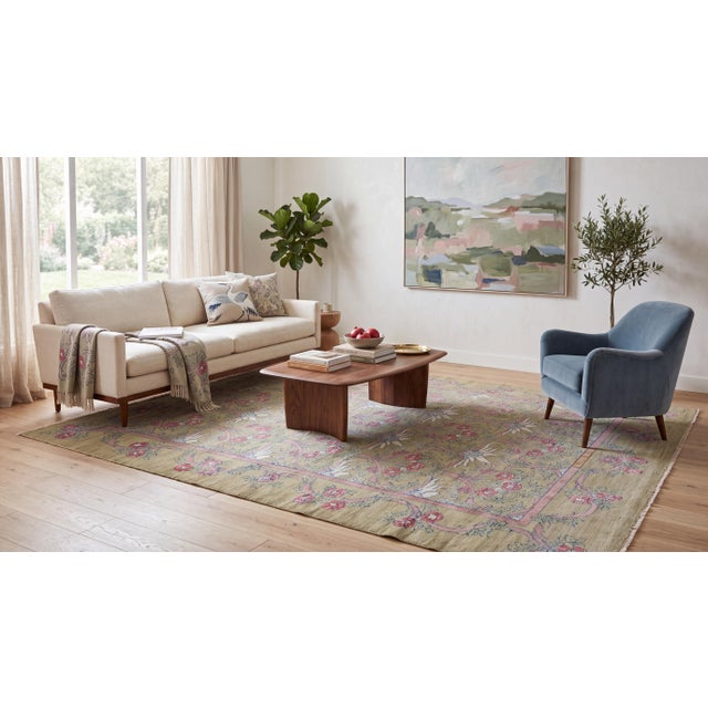 Elevate high-end interiors with this exquisite Modern wool area rug, designed with a sophisticated blend of contemporary...