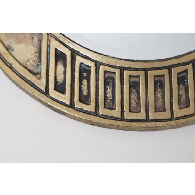 Mid-Century Modern Brass Round Wall Mirror, Italy, 1960s For Sale - Image 11 of 15