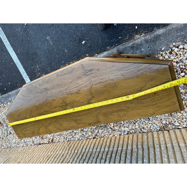 Vintage Jacobean Style Oak Sideboard Cupboard Cabinet For Sale - Image 15 of 18