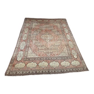 Antique Persian Tabriz Rug With Geometric Medallion Pattern - 12'2'' X 9'6'' For Sale