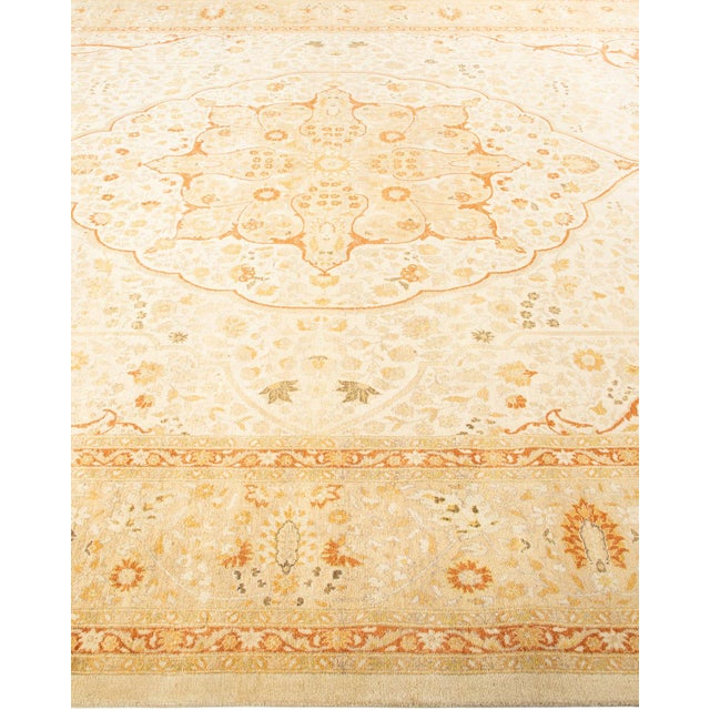 Solo Rugs Mogul, One-of-a-Kind Hand-Knotted Area Rug - Ivory, 9' 0" x 12' 1" For Sale - Image 4 of 8