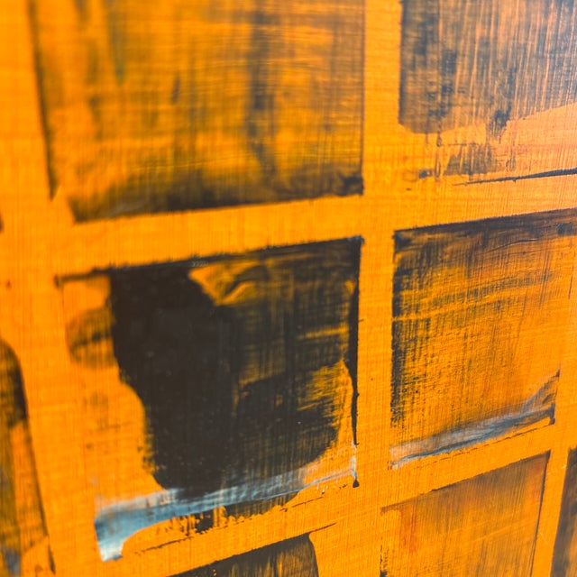 Orange Contemporary Modern Abstract Painting on Canvas For Sale - Image 8 of 11