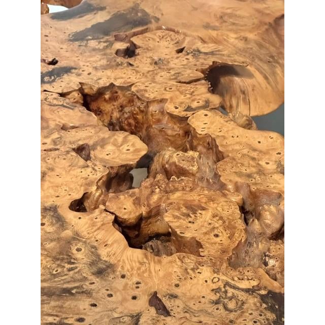 Handcrafted Burlwood Table - One of a Kind Statement Piece For Sale In Los Angeles - Image 6 of 11