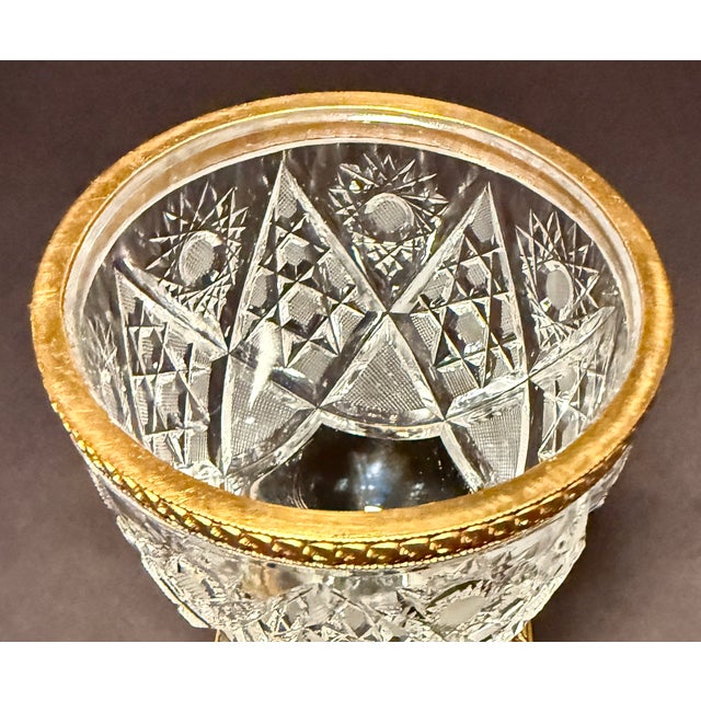French Cut Crystal and Ormolu Compote For Sale In New York - Image 6 of 9