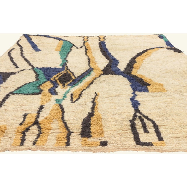 Contemporary Vintage Beni Ourain Moroccan Rug, 06'09 X 09'06 For Sale - Image 3 of 10
