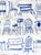 Vintage Novelty Decor Fabric Blue & White Chair Motif Upholstery Designer 8 Continuous Yards For Sale In Philadelphia - Image 6 of 6