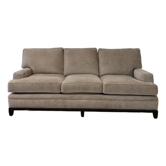 Kravet Allegro Loose Back Sofa Upholstered in Kravet Couture Barbara Barry Cloud Burst Fabric For Sale
