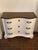 Cream Vintage Broyhill Serpentine 3-Drawer Chest, Professionally Refinished For Sale - Image 8 of 9