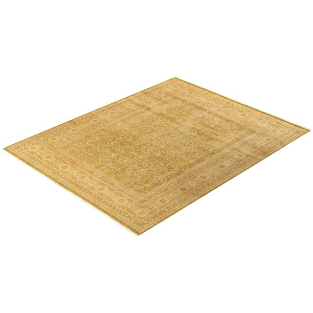 Green Mogul, One-of-a-Kind Hand-Knotted Area Rug - Green, 8' 1" x 10' 1" For Sale - Image 8 of 8