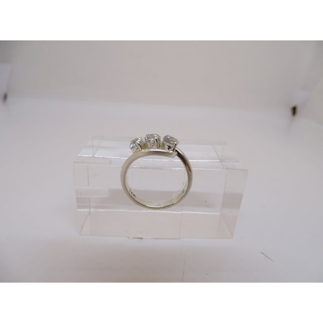 Trilogy Ring with Aquamarine in 925 Sterling Silver, 2010s For Sale - Image 10 of 18