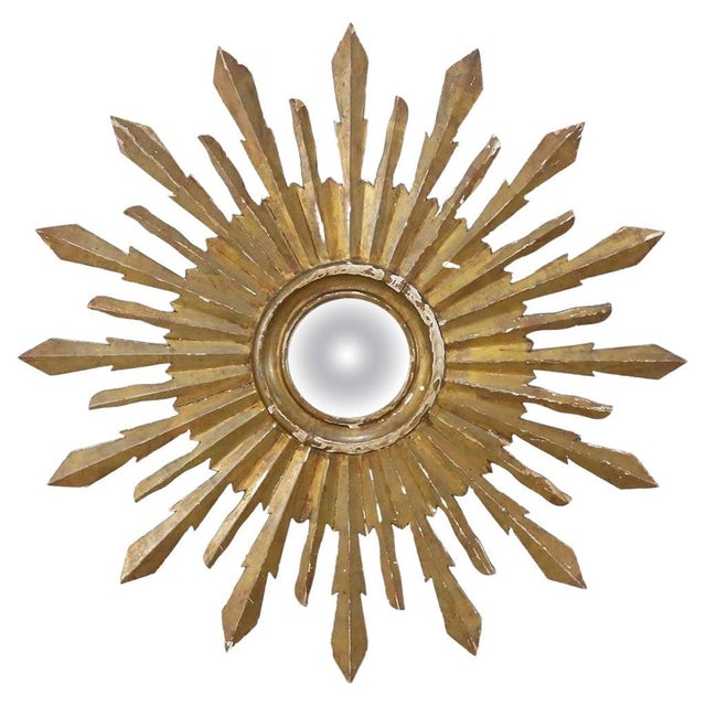 19th Century Big Size Gold Leaf Sunburst Mirror For Sale - Image 16 of 18