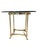 La Barge Style Vintage Brass Base Glass Top Side Table With Hoof Feet Labarge For Sale - Image 11 of 11