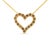 Contemporary 14K Yellow Gold Plated .925 Sterling Silver 1.0 Cttw Champagne Diamond Heart Pendant Necklace - 18" For Sale - Image 3 of 5