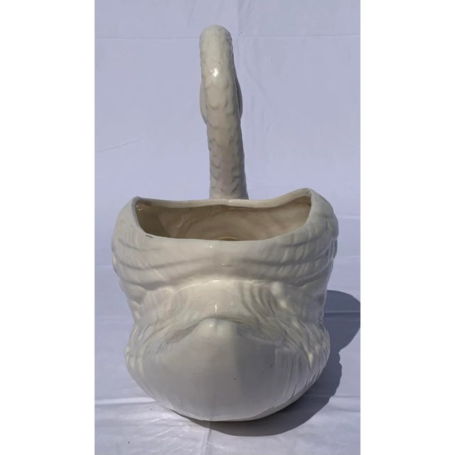 Ceramic Vintage Large White Ceramic Swan Figurine For Sale - Image 7 of 10