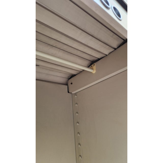 White Iron Storage Cabinet with Shutter, 1950s For Sale - Image 10 of 14