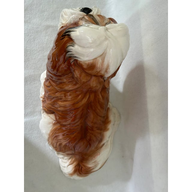 1970s Vintage Artist Signed the Townsends Life Size Ceramic Shih Tzu Dog Figure For Sale - Image 5 of 6