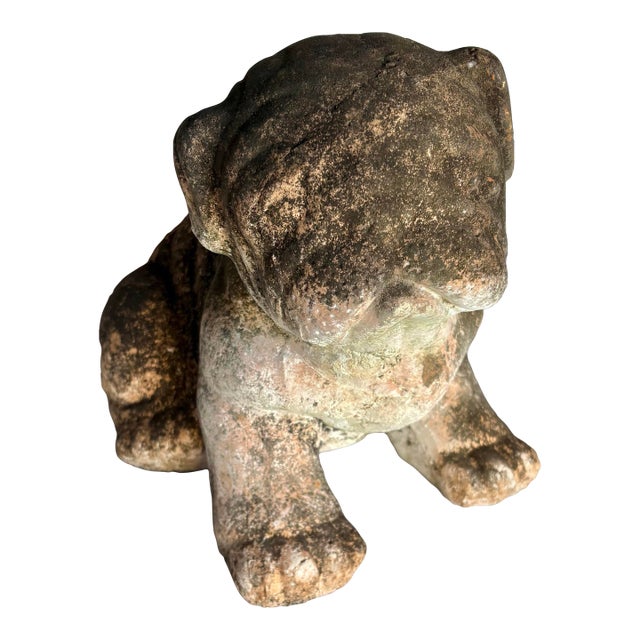 Early 20th Century French Terracotta Bulldog Garden Sculpture For Sale