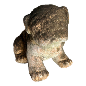 Early 20th Century French Terracotta Bulldog Garden Sculpture