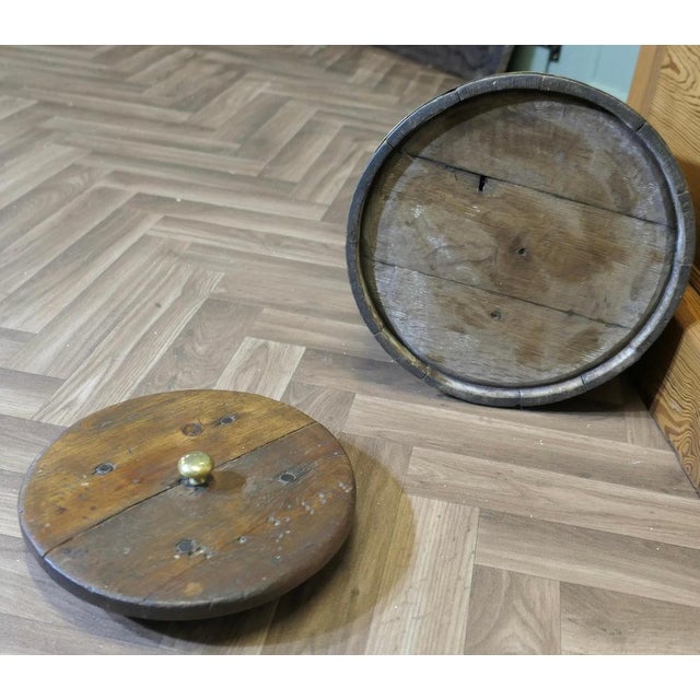 Nautical Grog Tub Barrel in Oak and Brass For Sale - Image 6 of 9