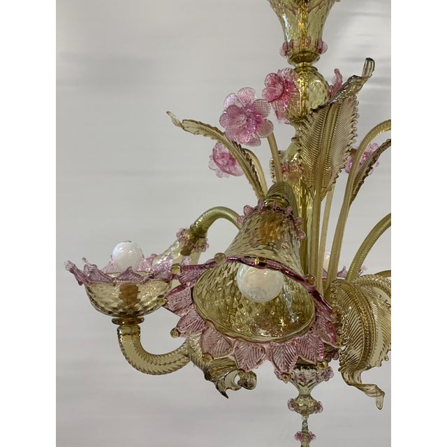Chandelier in Murano Glass attributed to the Cesare Toso Company, 1960s For Sale - Image 3 of 8