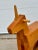 Mid-Century Modern Vintage Scandinavian Wooden Unicorn Rocking Horse For Sale - Image 3 of 11